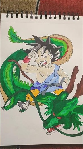 Goku With Shenron Drawing Epic Dragon Ball Z Drawing Goku #anime #gokuanimeart#animedrawing #art #