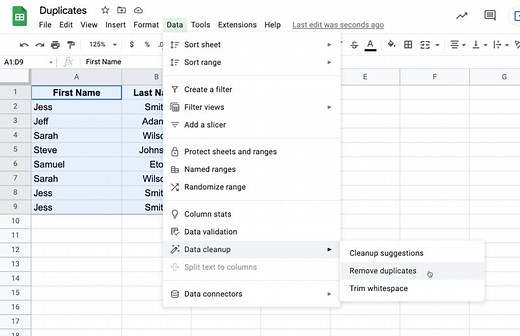 How to Remove Duplicates in Google Sheets in Five Different Ways