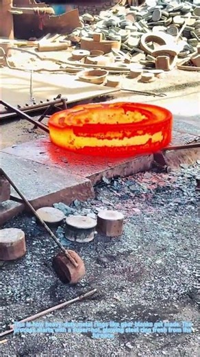 Forging a giant steel ring in seconds