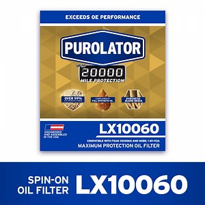 Purolator LX10060 Purolator 20K Oil Filter with 20,000 Mile Protection for Select Jeep, RAM, Volkswagen, and more