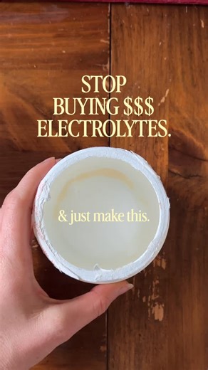 Here’s your DIY Electrolyte Mix (Clean, Affordable, & Mineral-Rich🤩) My nutritionist taught me this homemade electrolyte recipe & i’ve been loving it!! Super clean, no fillers, and WAY cheaper than store-bought 👇🏼 BIG BATCH (makes ~14 servings): • ⅓ cup acerola vitamin C powder (1.7 oz jar) • 2 Tbsp 2 tsp Celtic sea salt • 1 Tbsp 1 tsp potassium Celtic sea salt • Optional: 4–6 Tbsp freeze dried fruit or honey powder for better absorption taste Mix everything together and store in an airtight 