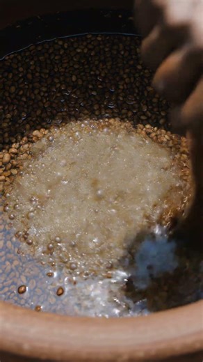 Traditional Fermentation Process with Beans in Clay Pot | Ancient African Cooking Method