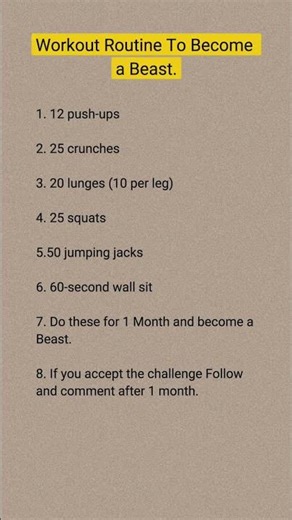 Workout Routine To Become a Beast ?