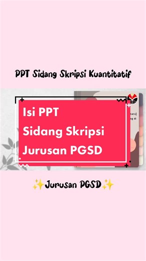 PPT Sidang Skripsi PGSD: Contoh dan Template