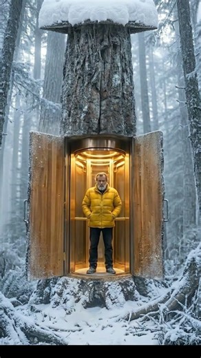 Secret Camouflaged Snow Tree Door Hides a Winter Survival Home #survival #bushcraft