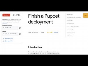 Finish a Puppet deployment || #qwiklabs || #coursera