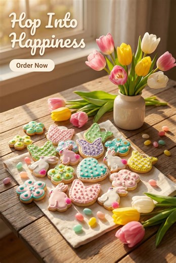 Homemade Easter Bunny Sugar Cookies, Spring Assorted Designs, Individually Packaged - Etsy