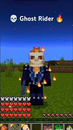 💀 Ghost Rider 🔥 Transformation | Villains and Heroes MCPE Addon