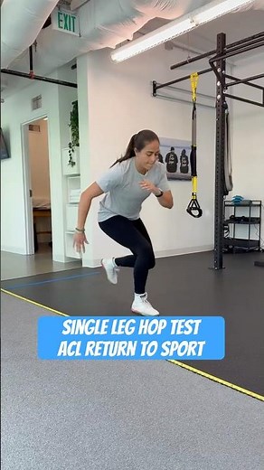 Single Leg Hop Test for ACL Return to Sport #aclrecovery #physicaltherapy #rehabilitation