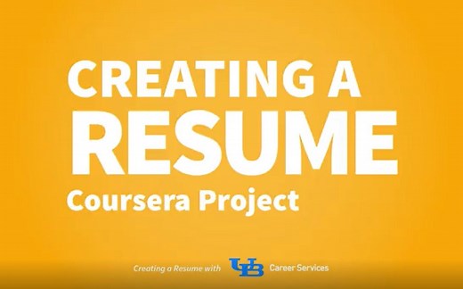 How to Write a Resume 怎样写简历 【Coursera】