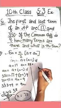 10th class math _chapter 5.3 sum no.6 #conceptclasses #easymath #exampreparation #education