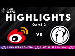 WBG vs IG Highlights Game 2 LPL 2025 Split 3 Weibo Gaming vs Invictus Gaming by Onivia
