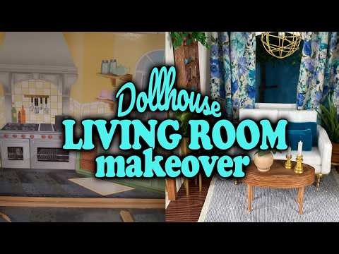 Barbie Dollhouse Living Room Makeover DIY KidKraft Dollhouse Flip