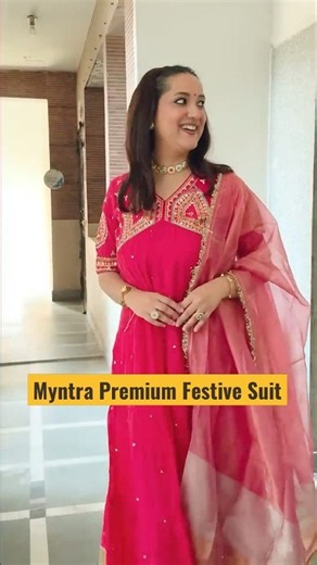 Premium Festive Suit from Myntra *wow #indianwear #indiandesignerwear #myntrastudio #myntrahaul