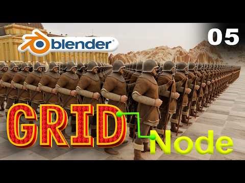 Grid Node for Scene Making | Geometry Node Free Course | Blender Free Animation Course