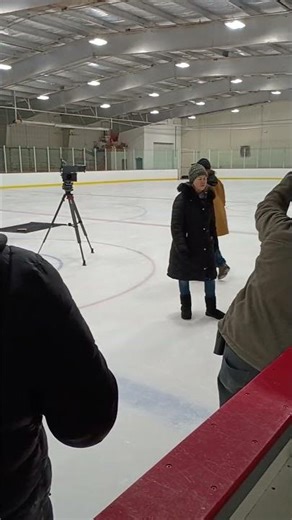 Christmas movie day at the ice rink #BehindTheScenes #FilmCrew
