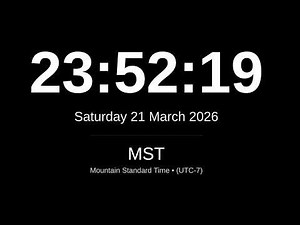 🕒 LIVE: Mountain Standard Time (MST) Clock | Denver, Phoenix, Salt Lake City | 24/7 US Clock