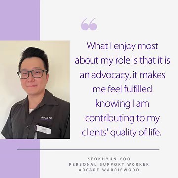 11 reactions | For this week’s edition of #PeopleofArcare we introduce Seokhyun Yoo, he has worked at Arcare Warriewood as a Personal Support Worker for over two years. Read the full interview here: https://brnw.ch/21wBGER #arcare #agedcare #recruitment #agedcarejobs #agedcarerecruitment | Arcare Aged Care | Facebook