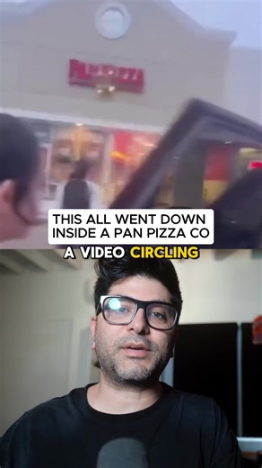 The girl approached by five individuals while working at a pan pizza Co. in New York #NewYork #PanPizzaCo. #FYP