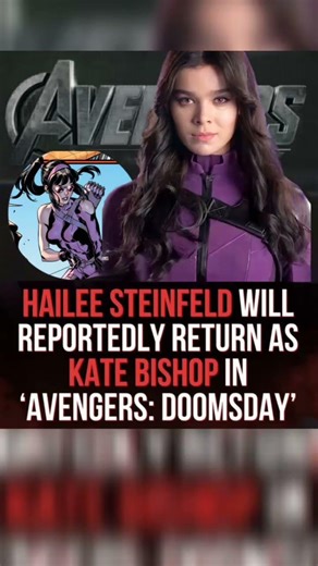 #Hailed steinfeld will appear in role if #kate bishop infinity # Avengers Dooms day #new update