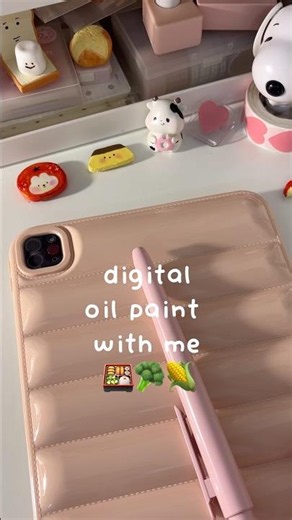 Digital painting with me 🍱☺️ I tried a new thing today ✨ #ipad #digitalpainting #digitaldrawing