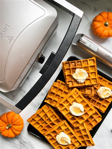 67K views · 66 reactions | Wake up to freshly baked pumpkin waffles...