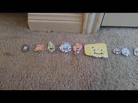 Some BFDI(A) and BFB Paper cutouts