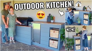 10K views · 748 reactions | Building an OUTDOOR Kitchen! *EASY*  #DIY | Hannah's Happy Home | Facebook