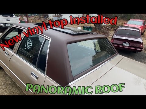 Installing a new vinyl top to a Chevy Caprice (Panoramic sunroof)