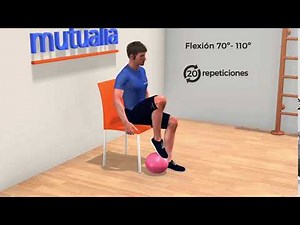 MOVILIDAD: FLEXO-EXTENSIÓN RODILLA SENTADO CON BALÓN PEQUEÑO