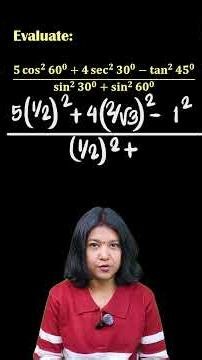 Trigonometry Evaluation Trick 🔥 | sin cos tan sec Formula Question | SujataMaths #shorts