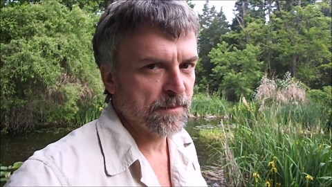 A giant snake was lurking by his pond - then the trap worked