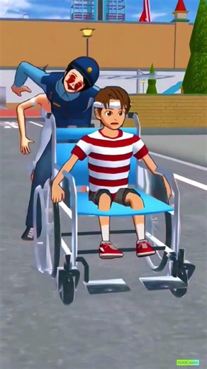 Yuta don menari bersama hantu pengantin dan polisi - Sakura school simulator - Coffin dance cover