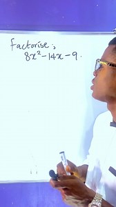 Factoring quadratic expression | Maths with Esomnofu.