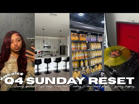realistic sunday reset after a long week 🤍 | cleaning, groceries, cooking + more!