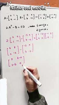 Latihan soal matriks #latihansoalmatriks #matriks #math #maths #mathematics #matematika