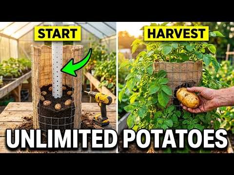 Grow Unlimited Potatoes in a Vertical Tower | Self-Watering DIY Garden
