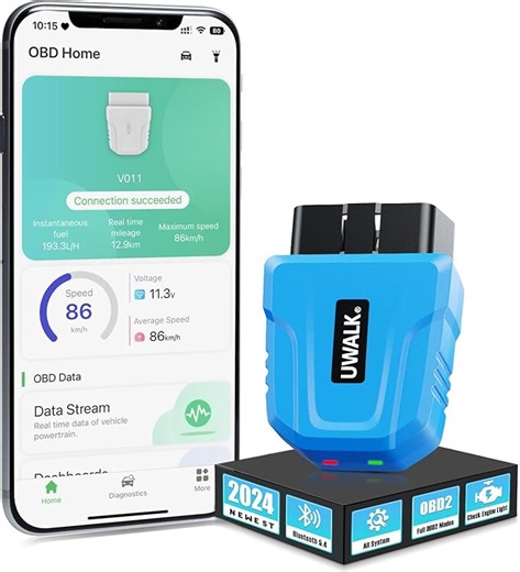 OBD2 Diagnosegerät Bluetooth OBD Adapter: Bluetooth 5.4 OBD2 Code Scanner Auto Diagnose Scanner - OBDII Diagnosegerät Auto für Fahrzeuge Mit Alle System Diagnose - Kompatibel mit iOS Android Windows