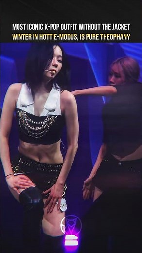 most iconic K-Pop outfit without the jacket; Winter hottie-modus, theophany | aespa Dark Arts fancam