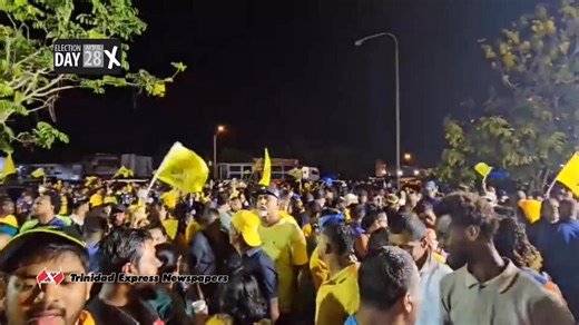 STILL CELEBRATING: Masses are still flocking to UNC headquarters in Chaguanas tonight, after the party declared victory in the 2025 General Election. Video by Express Journalist Anna Ramdass | Trinidad Express Newspapers
