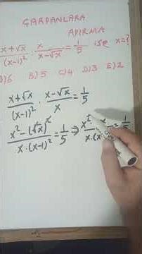 ÇARPANLARA AYIRMA TYT-DGS-KPSS-ALES-AYT #tyt #matematik