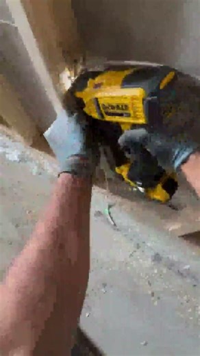 Nothing beats using a cordless Romex stapler on rough-in