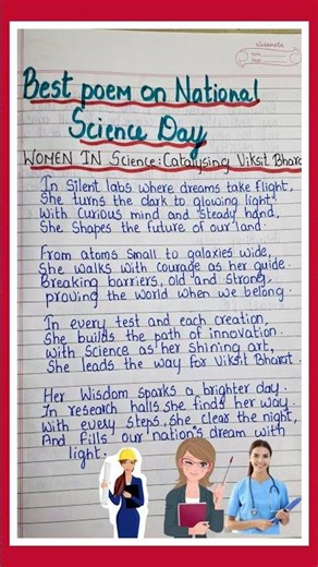 English Poem on Women in Science: Catalysing Viksit Bharat Poem on National Science Day 2026#shorts