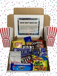 Custom Movie Night Box & Movie Gift Basket | Date Night Box Popcorn Box With Movie Snacks Candy Box | Gift for Boyfriend Girlfriend Family - Etsy Australia