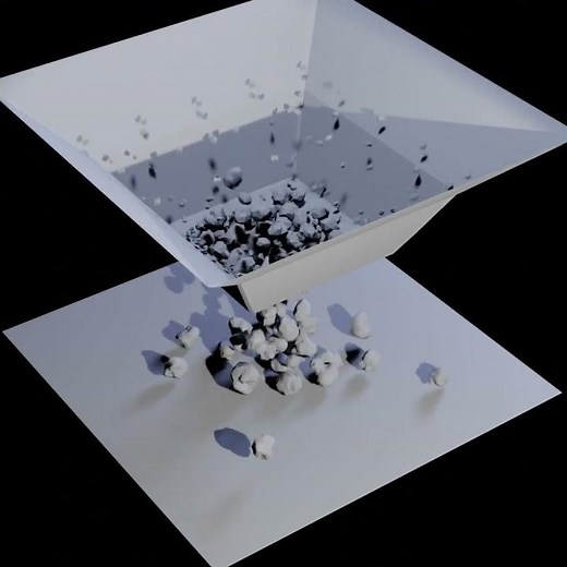 Hopper simulation with the Discrete Element Method