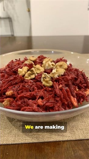 Fresh & Crunchy Raw Beet Walnut Yogurt Salad