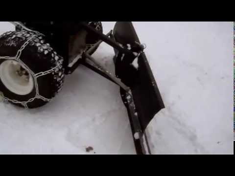 Snow Clearing With My Homemade Walk Behind Snow Plow DIY