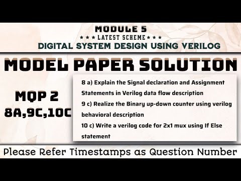 MQP 2 - 8a,9c,10c DSDV Model Question Paper Explained 3rd Sem ECE 2022 Scheme VTU
