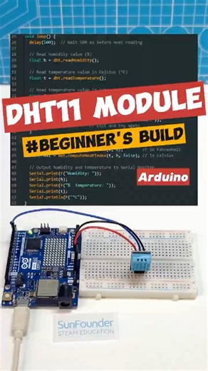Real-Time Temperature & Humidity Display (Arduino) #arduino #arduinoproject