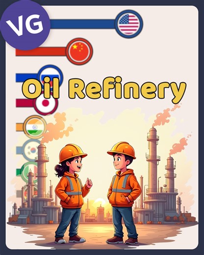 1.2M views · 6.5K reactions | Countries with the Largest Oil Refining Capacity. | VGraphs | Facebook